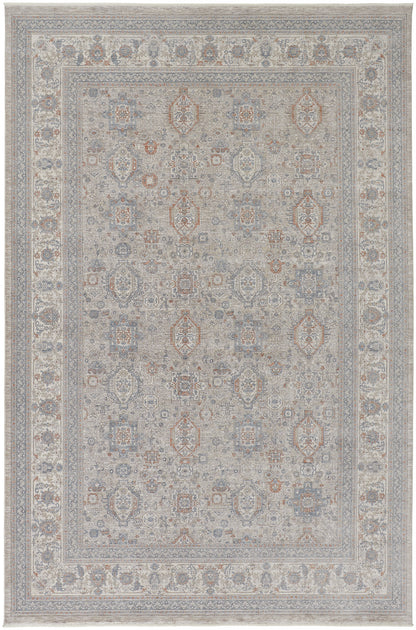 Marquette Transitional Oriental - Taupe/Silver/Blue Area Rug