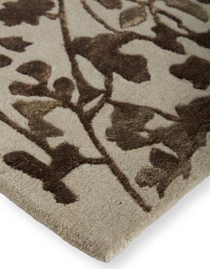 Bella Transitional Floral & Botanical - Ivory/Taupe/Brown