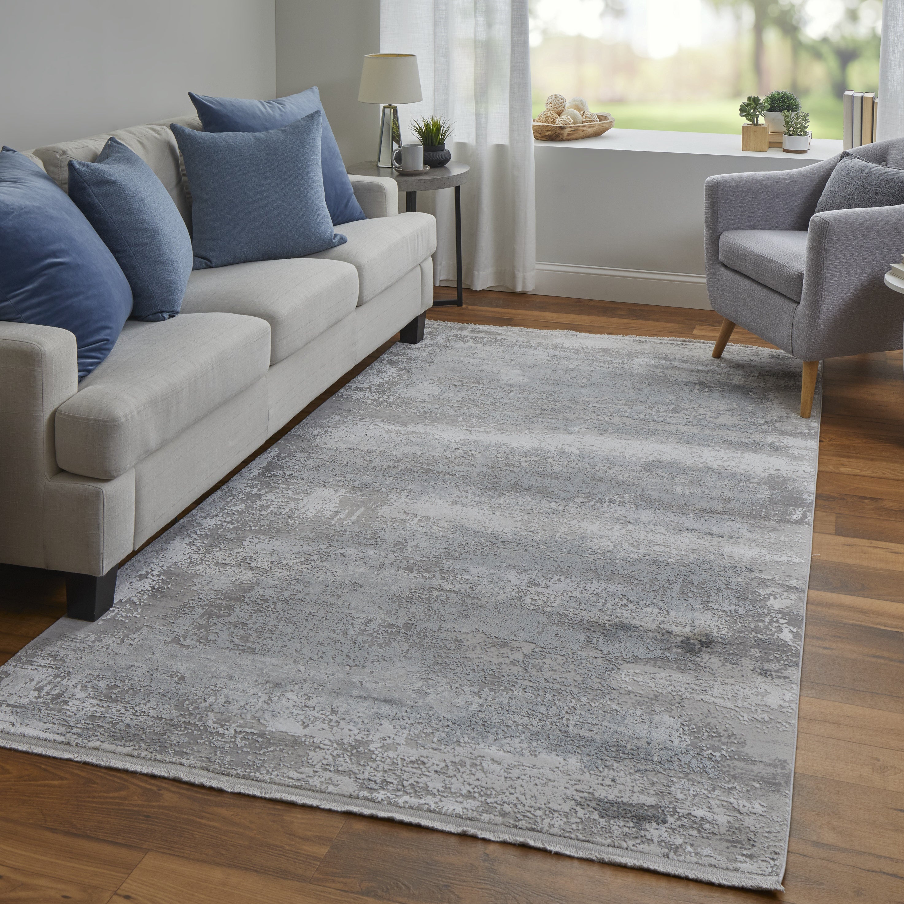 Cadiz Modern Abstract - Taupe/Gray/Silver Area Rug