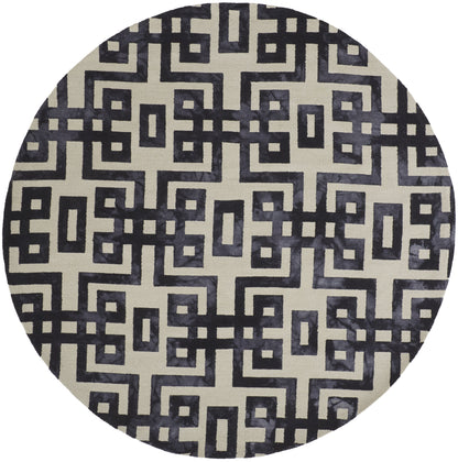 Lorrain Modern Geometric - Ivory/Black Area Rug