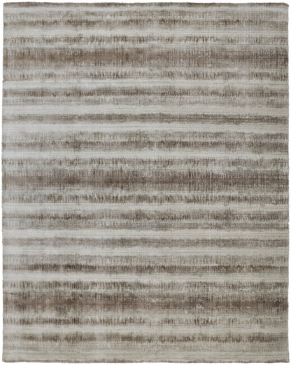 Mackay Transitional Stripes - Tan/Ivory/Brown Area Rug
