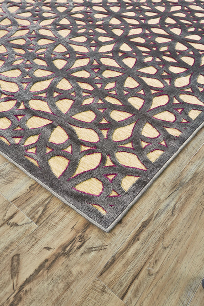 Saphir Rubus Modern Geometric - Tan/Gray/Purple