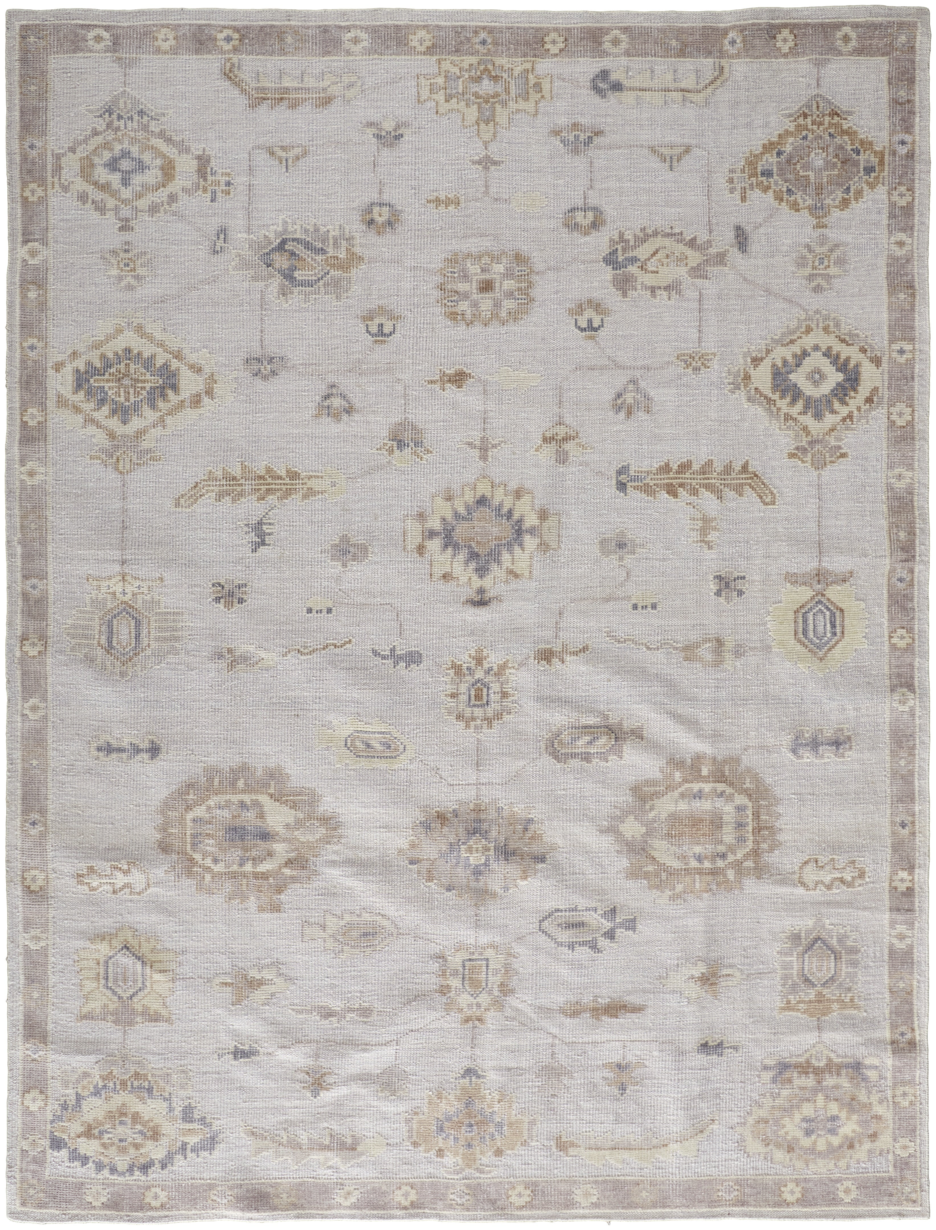 Wendover Transitional Oriental - Ivory/Orange Area Rug
