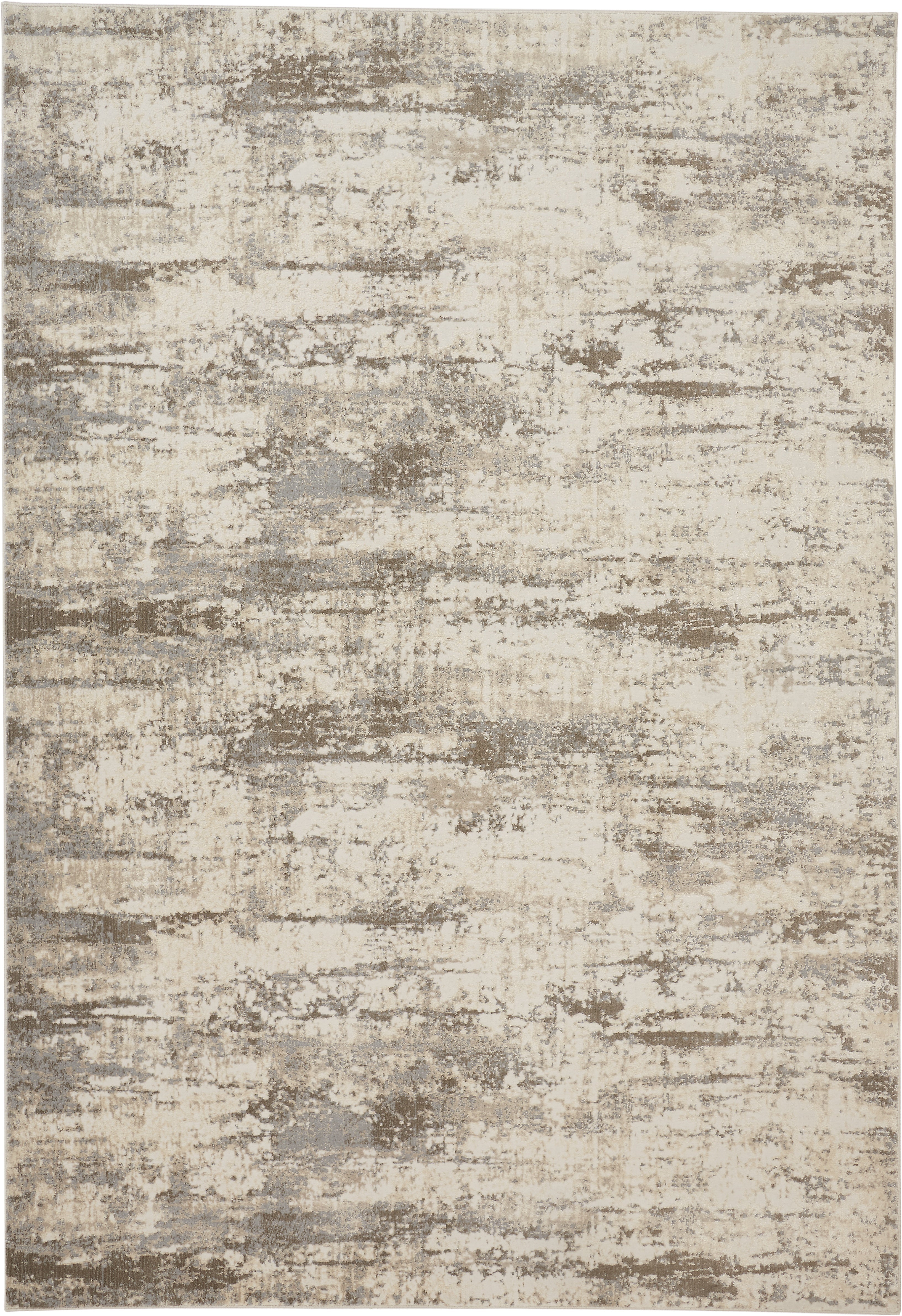 Parker Transitional Abstract - Ivory/Brown Area Rug