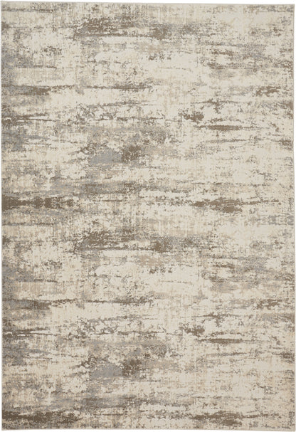Parker Transitional Abstract - Ivory/Brown Area Rug