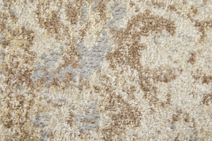 Camellia Transitional Abstract - Tan/Ivory