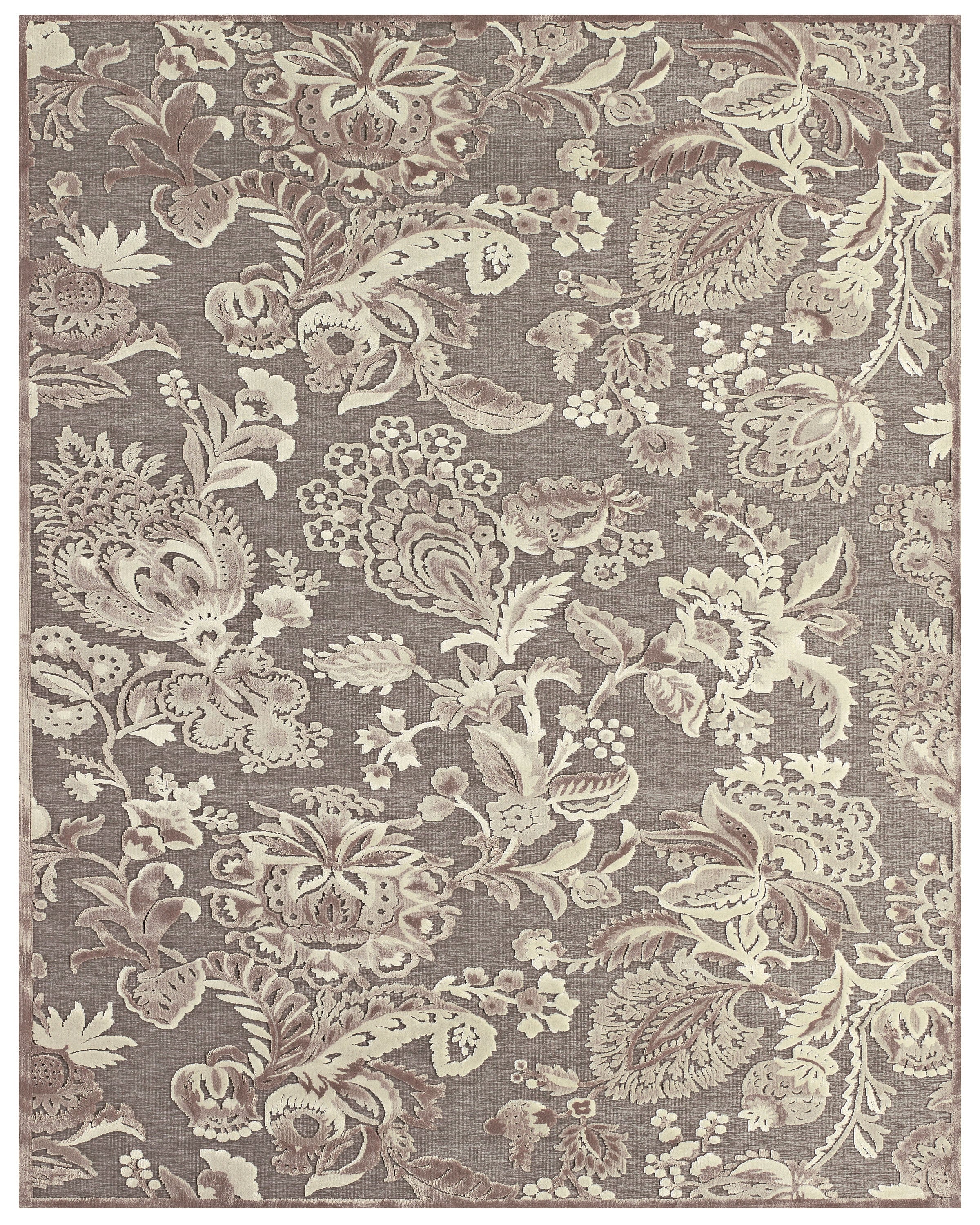Saphir Zam Transitional Floral & Botanical - Brown/Taupe/Tan