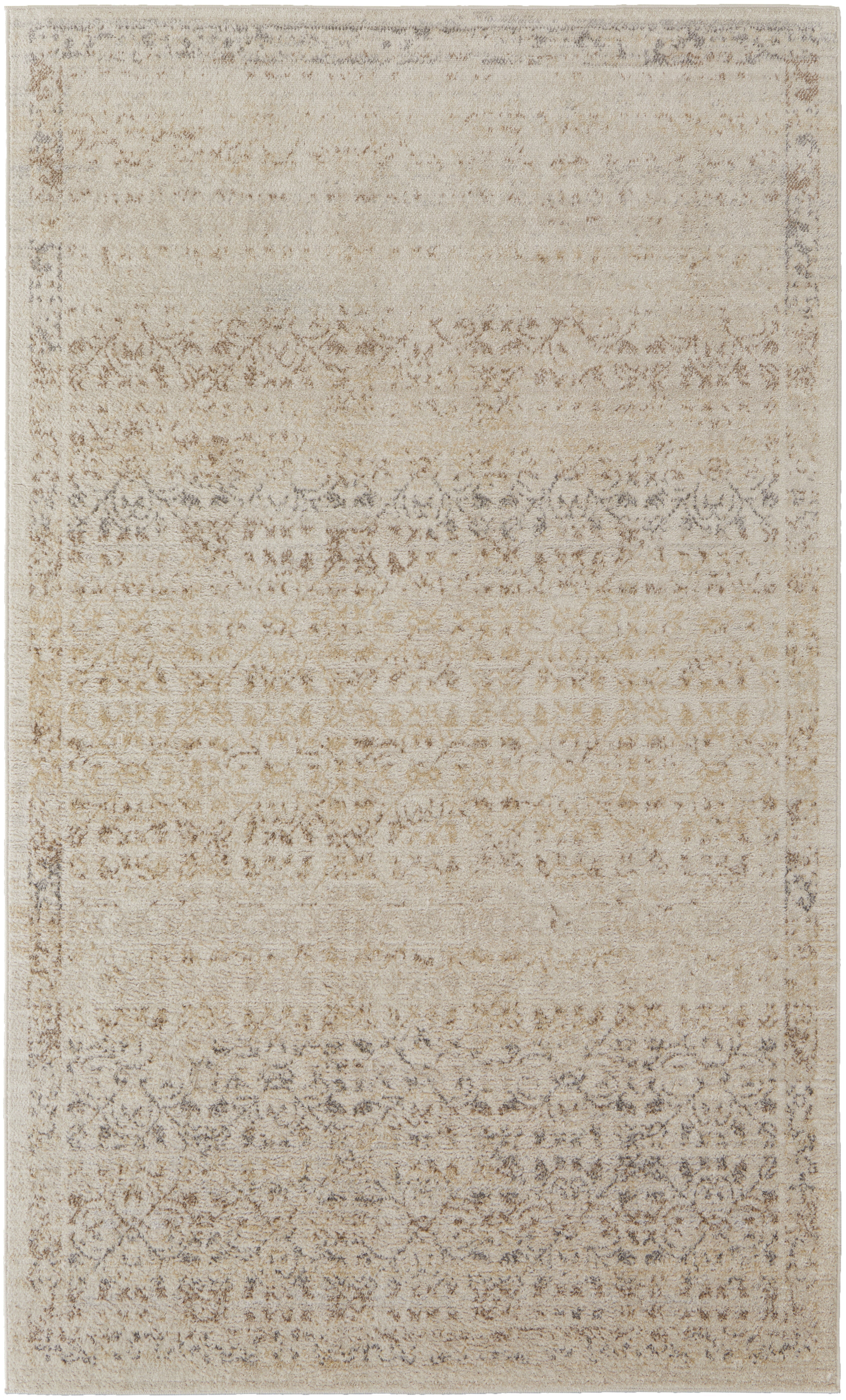 Camellia Transitional Floral & Botanical - Ivory/Tan/Gray