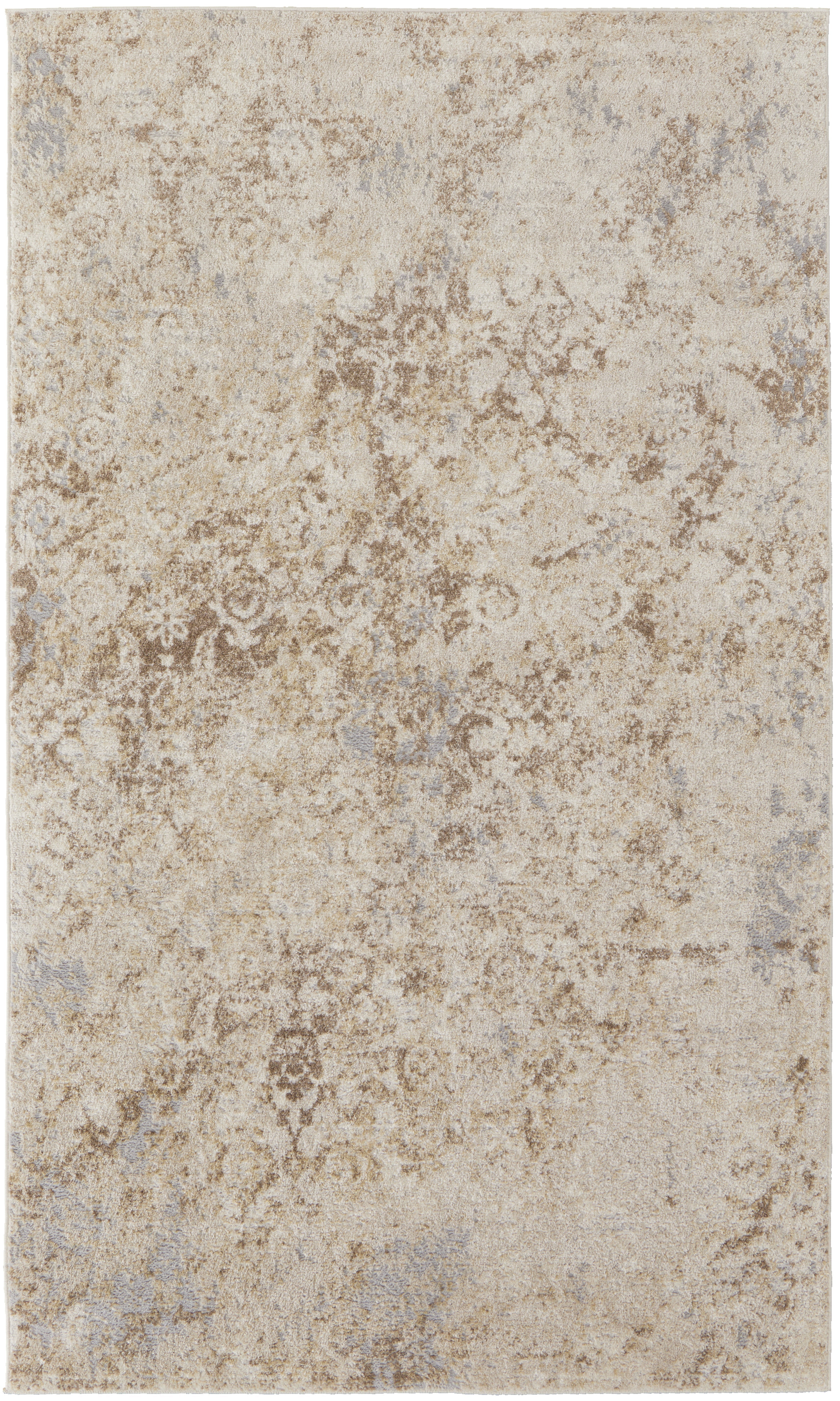 Camellia Transitional Abstract - Tan/Ivory