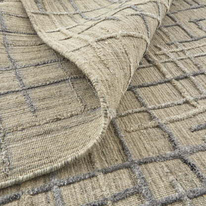 Kirkwood Transitional Abstract - Tan/Silver Area Rug