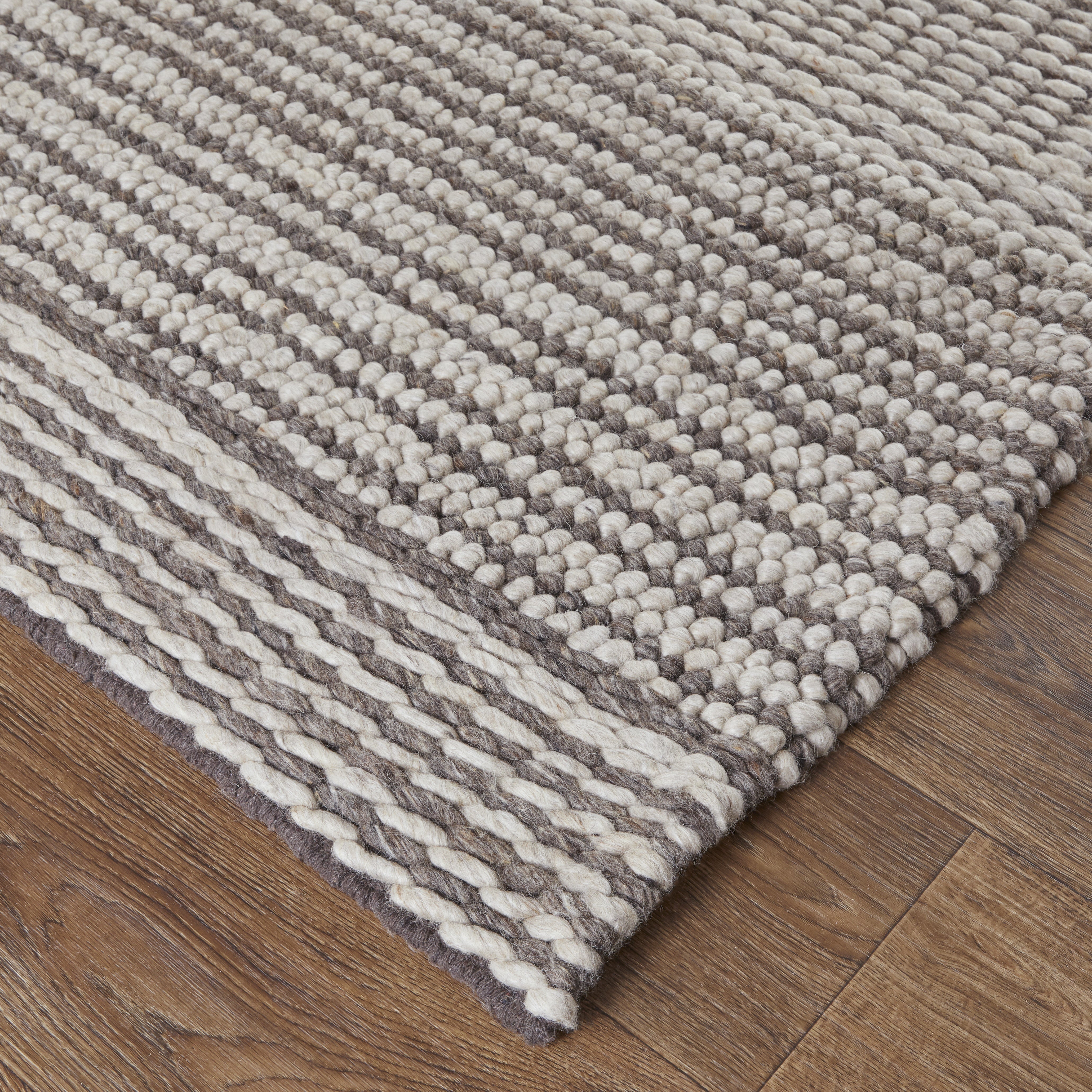Hamden Modern Stripes - Ivory/Brown