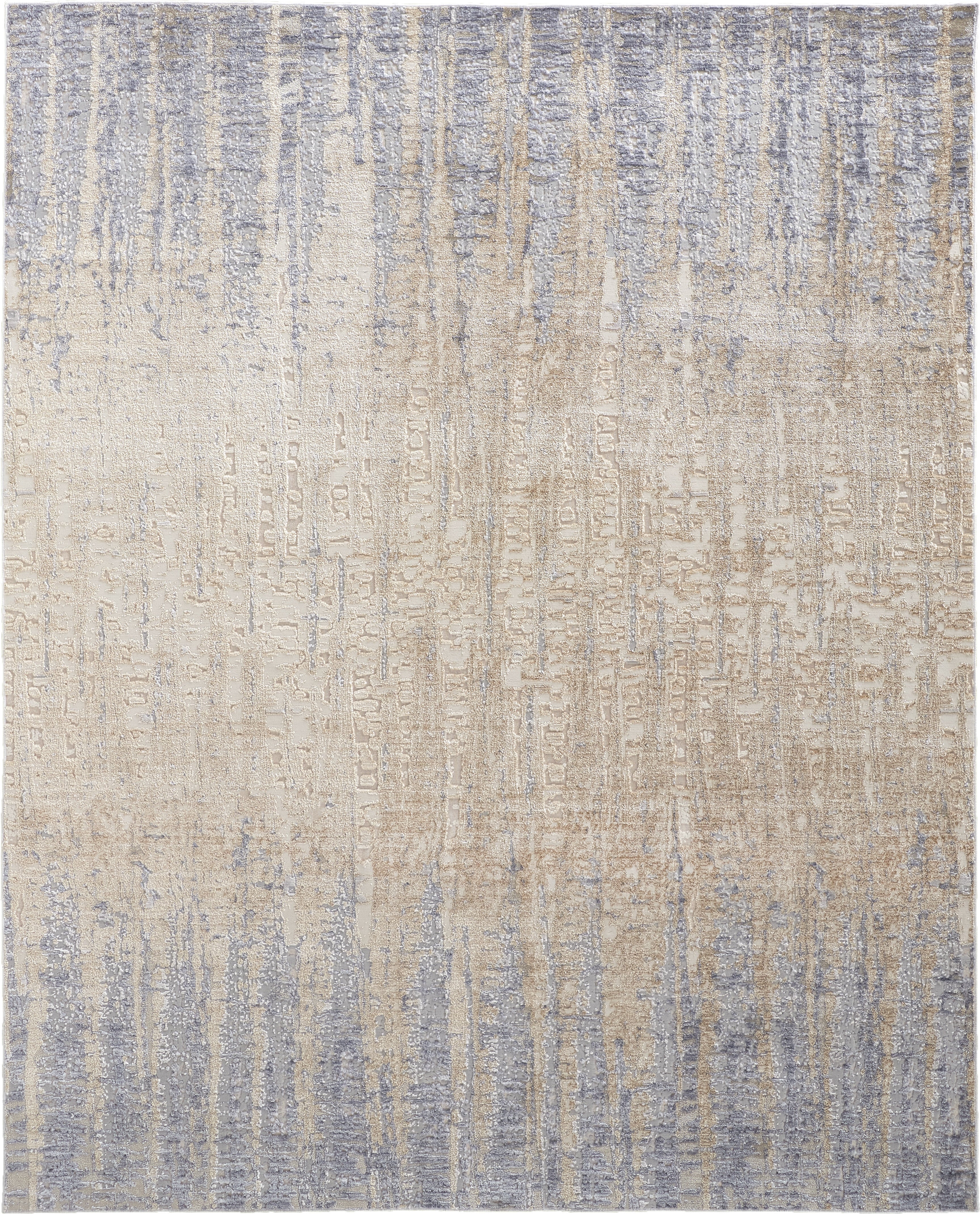 Laina Transitional Gradient & Ombre - Tan/Brown/Blue Area Rug