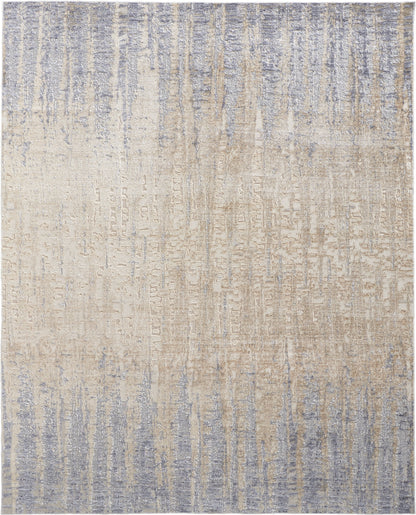 Laina Transitional Gradient & Ombre - Tan/Brown/Blue Area Rug