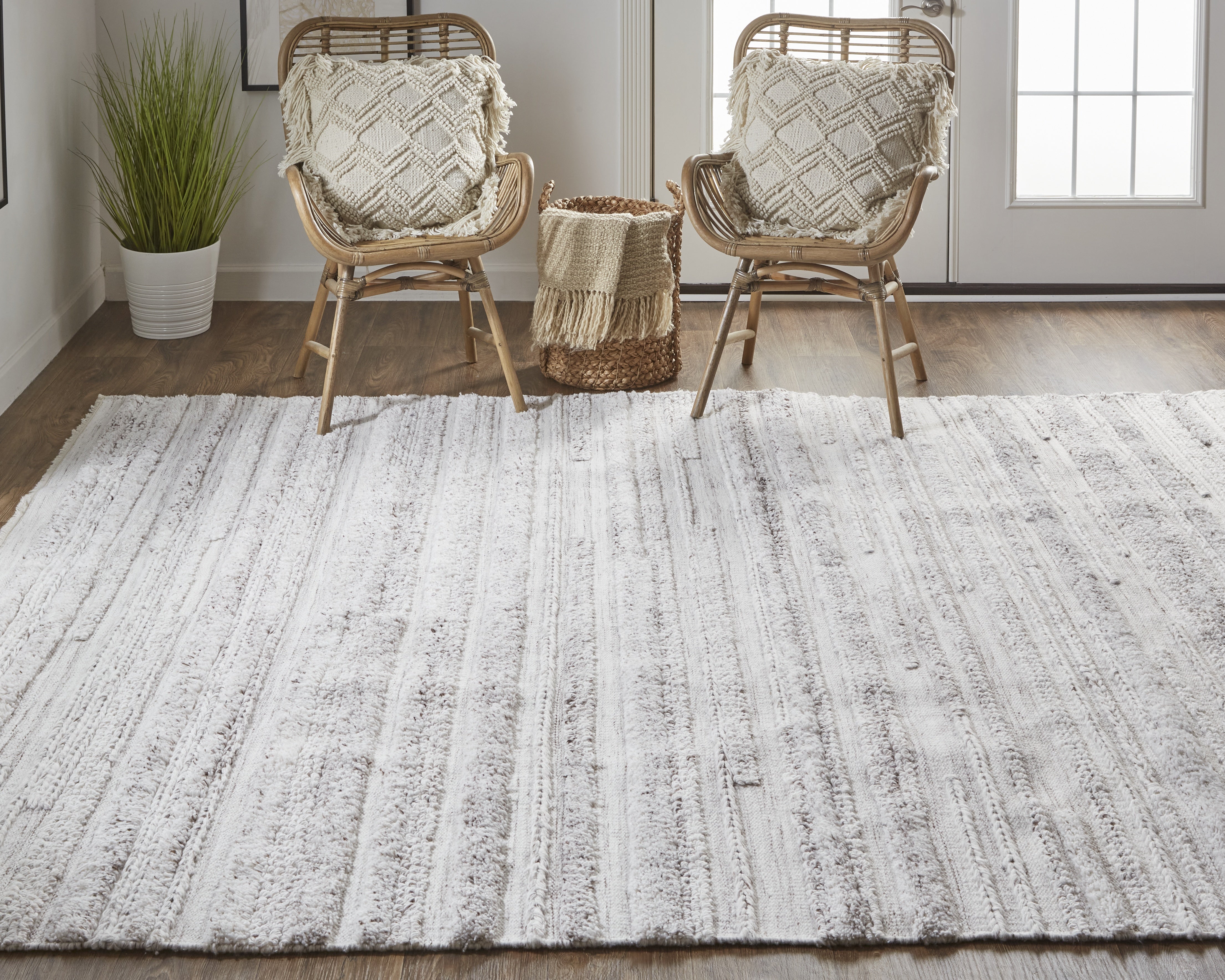 Alden Transitional Stripes - Ivory/Taupe