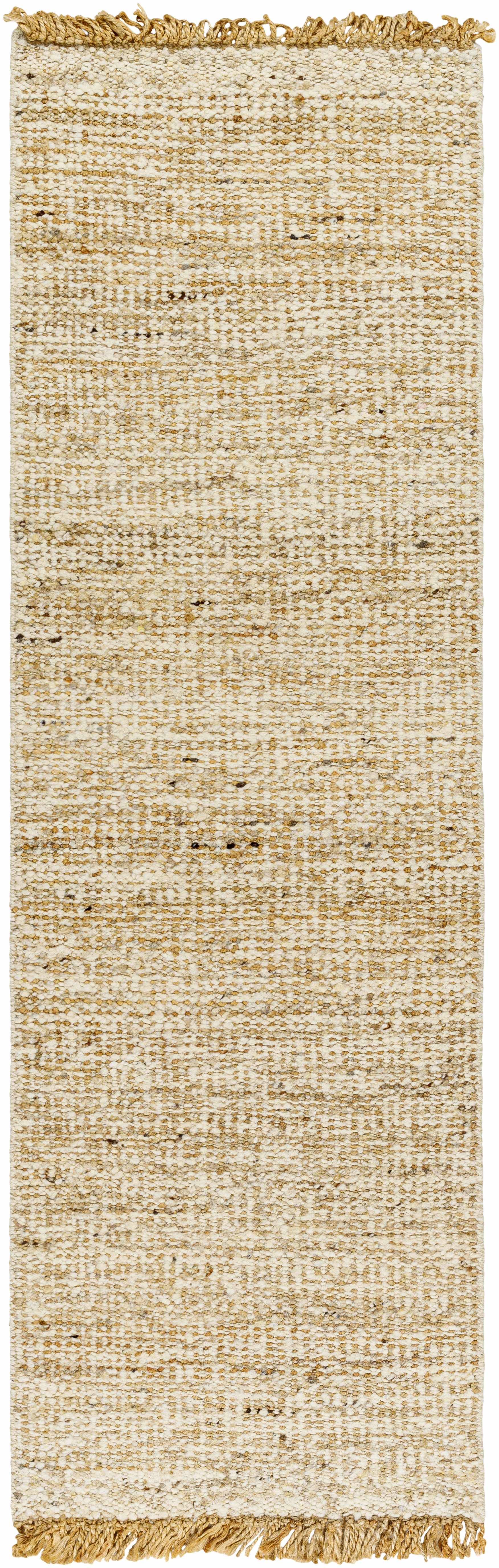 Serene Beige Hand Woven Jute & Wool Area Rug