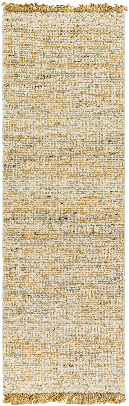 Serene Beige Hand Woven Jute & Wool Area Rug