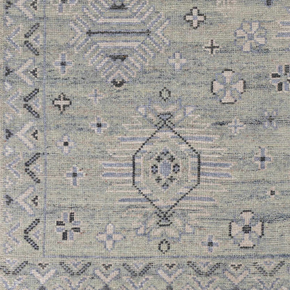 Lustrous Oriental Persian Denim Wool & Viscose Hand Knotted Area Rug