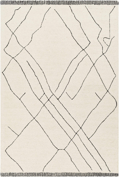 Irregular Line Diamond Hand Tufted Wool Area Rug