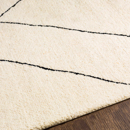 Irregular Line Diamond Hand Tufted Wool Area Rug