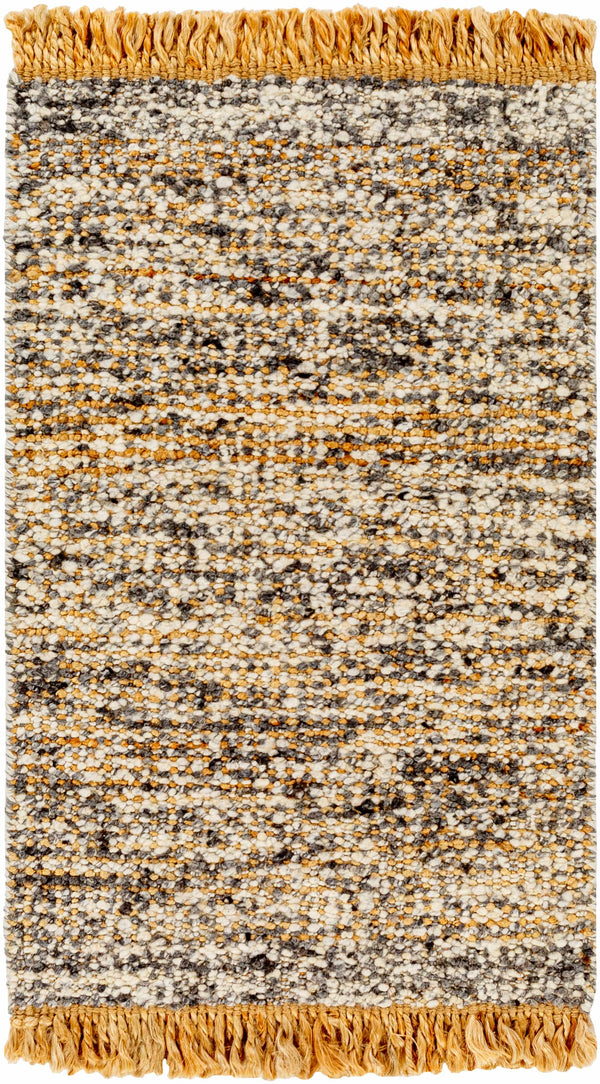 Unique Taupe Hand Woven Jute&Wool Area Rug