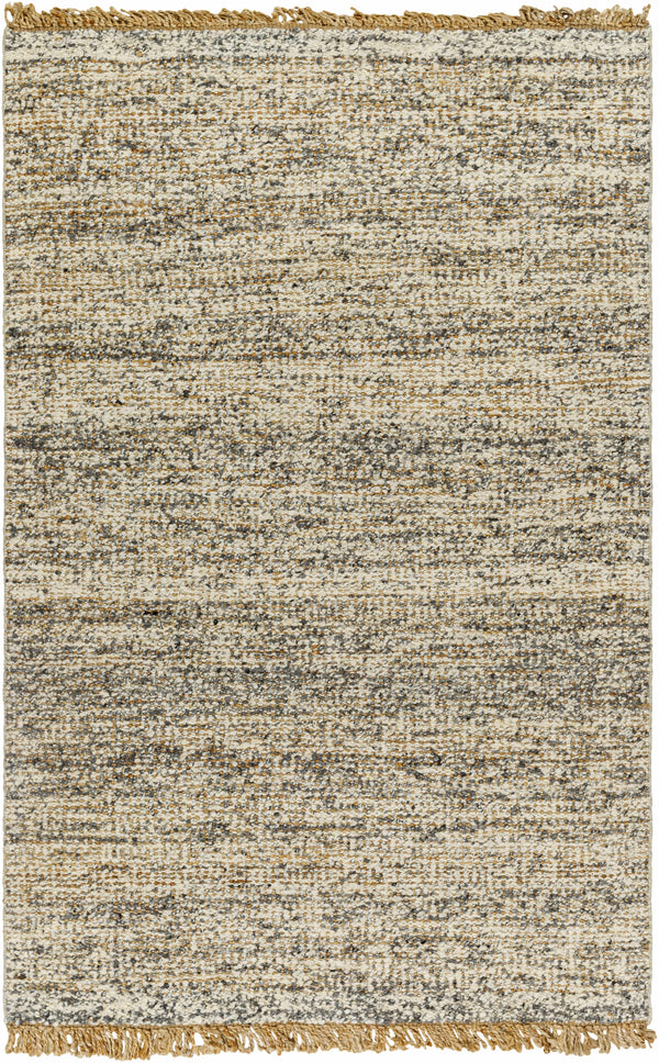 Unique Taupe Hand Woven Jute&Wool Area Rug