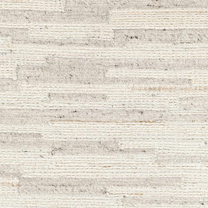 Pure Light Gray Hand Woven Wool Area Rug