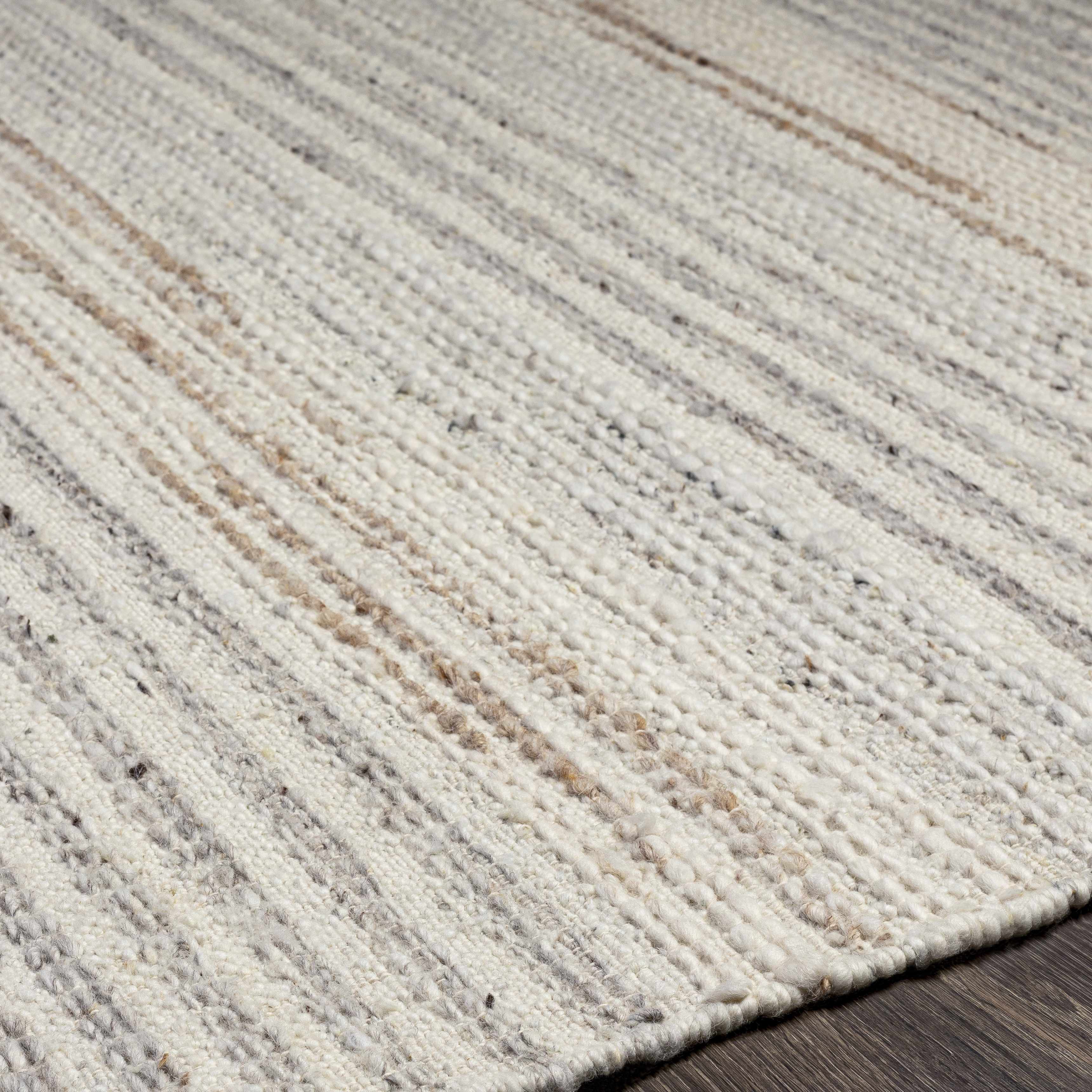Nifty Cream Hand Woven Wool Area Rug