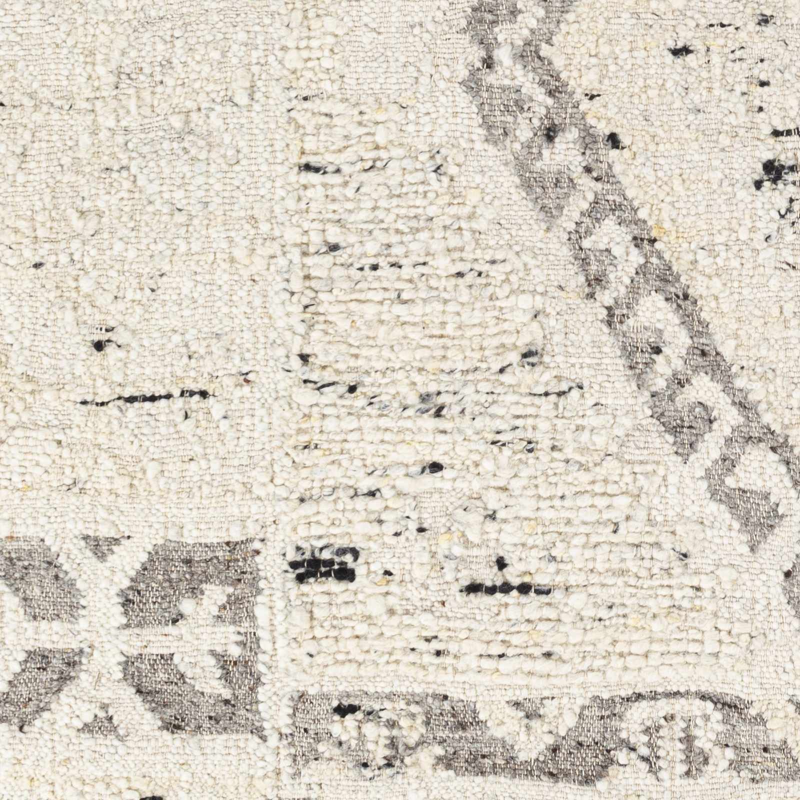 Exquisite Bohemian Cream Hand Woven Wool Area Rug