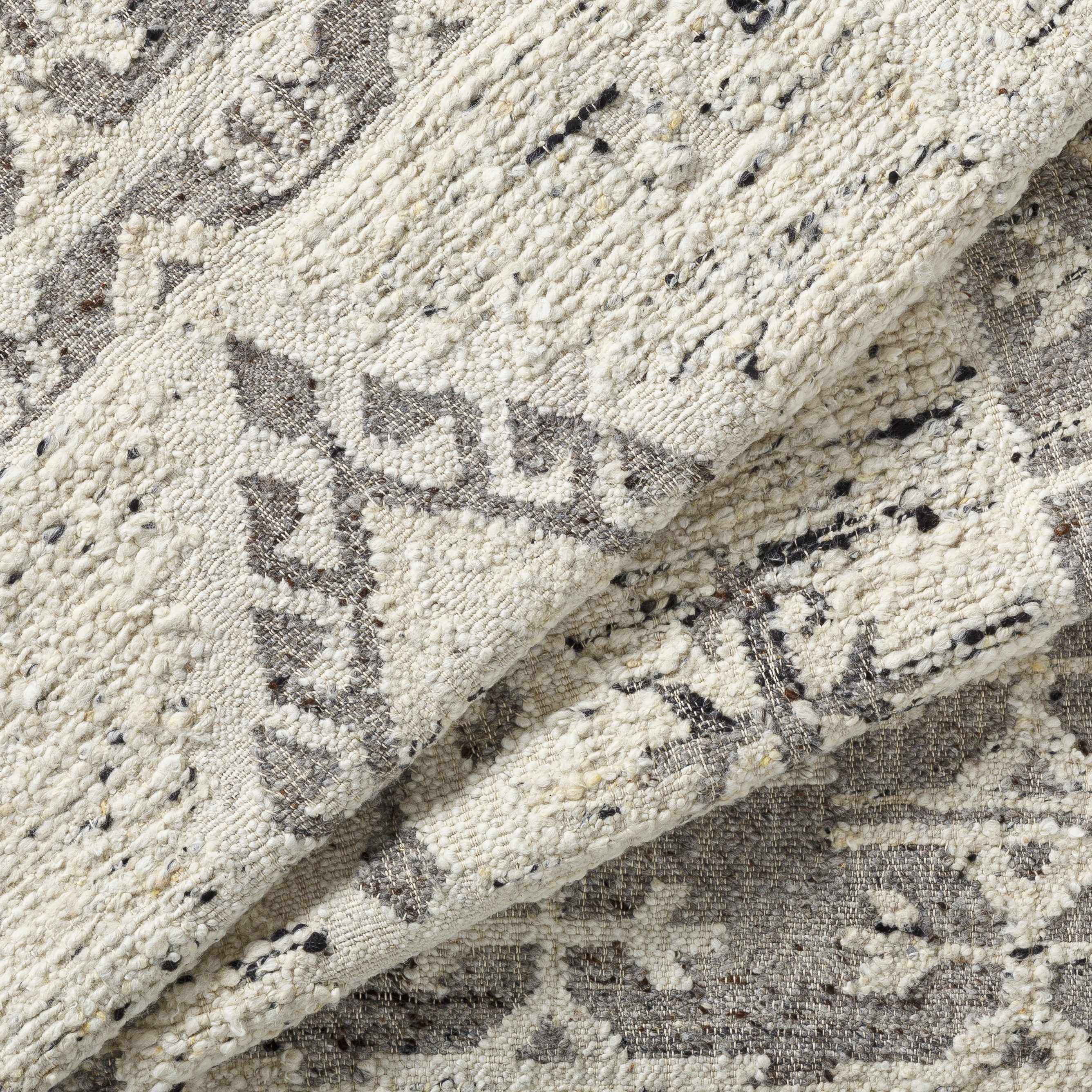 Exquisite Bohemian Cream Hand Woven Wool Area Rug
