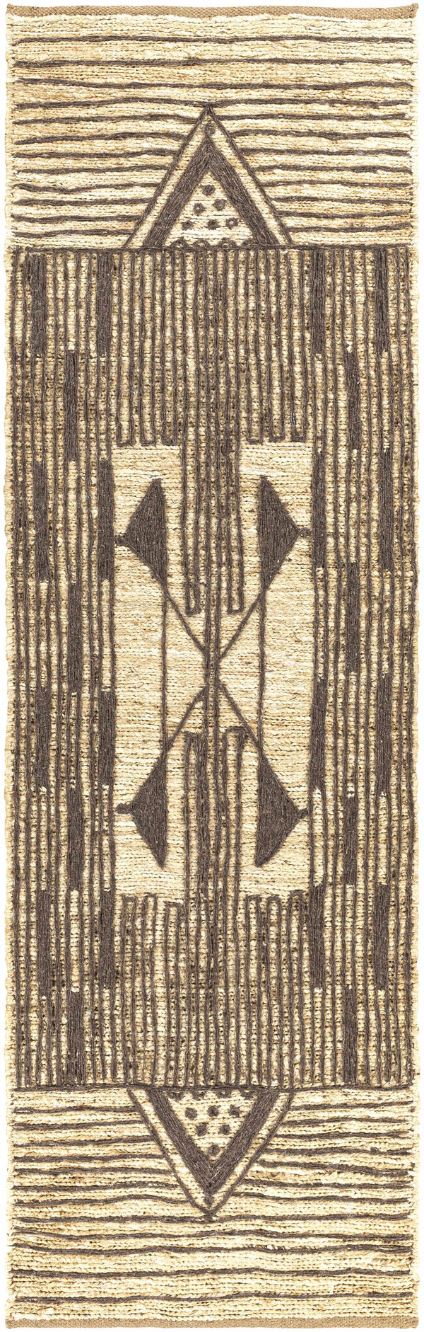 Ornate Wheat Hand Knotted Jute Area Rug