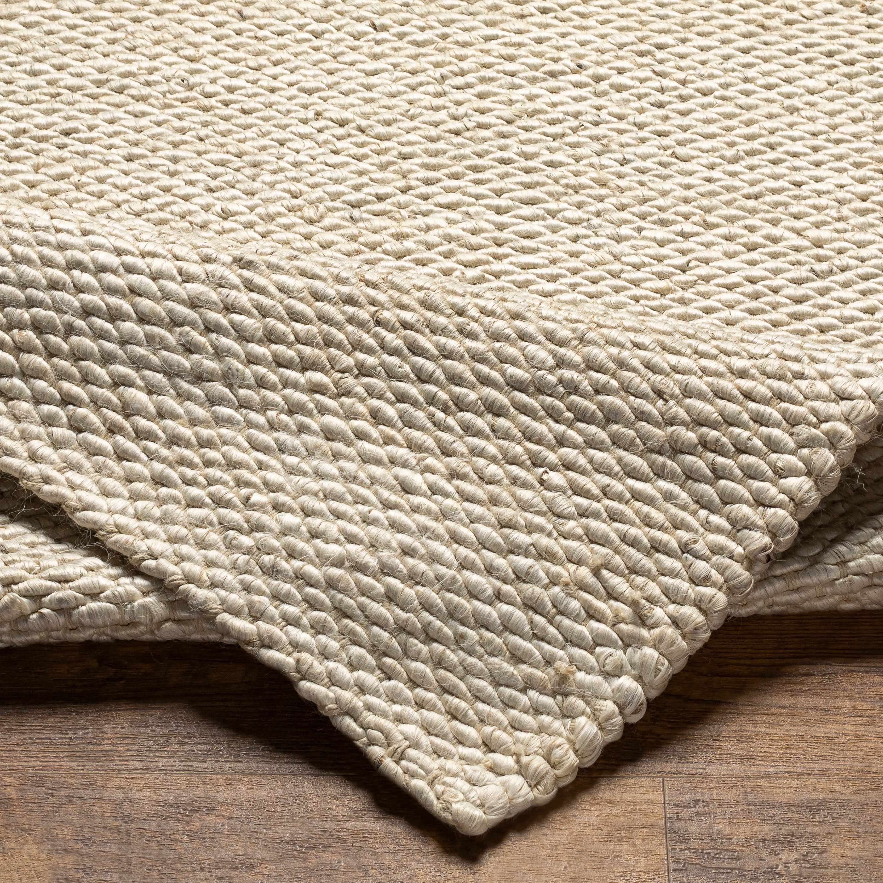 Bleached Butter Hand Woven Jute Area Rug