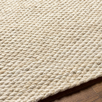 Bleached Butter Hand Woven Jute Area Rug