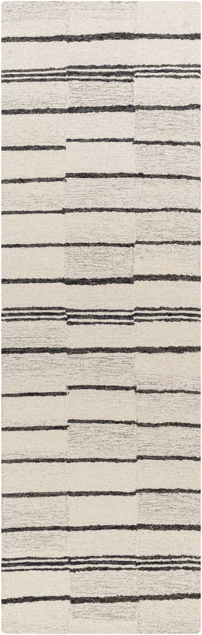Contemporary Taupe Hand Tufted Wool Area Rug