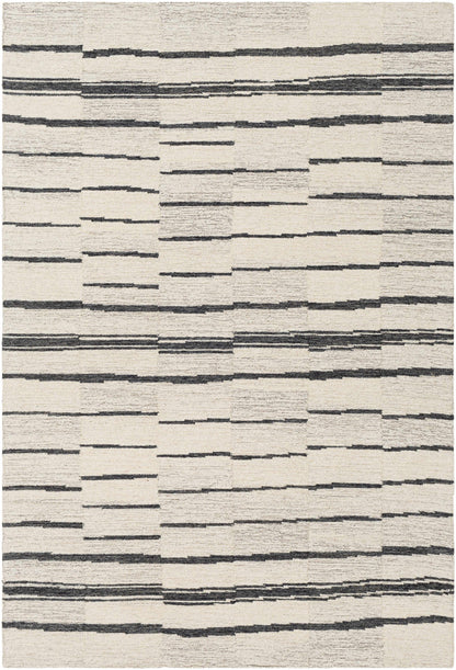Contemporary Taupe Hand Tufted Wool Area Rug