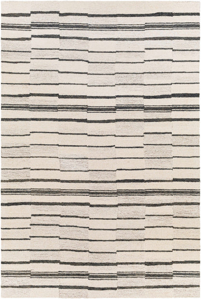 Contemporary Taupe Hand Tufted Wool Area Rug