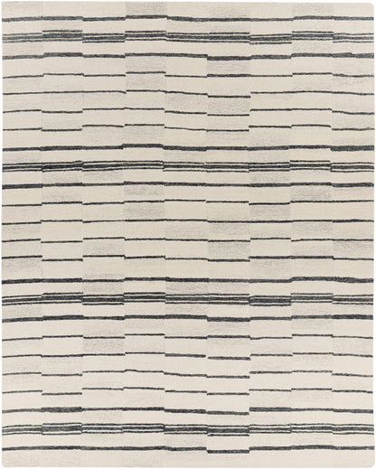 Contemporary Taupe Hand Tufted Wool Area Rug