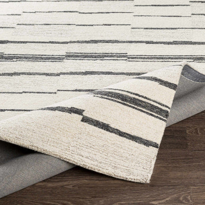 Contemporary Taupe Hand Tufted Wool Area Rug