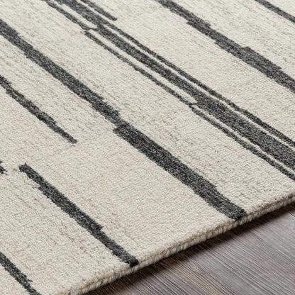 Contemporary Taupe Hand Tufted Wool Area Rug