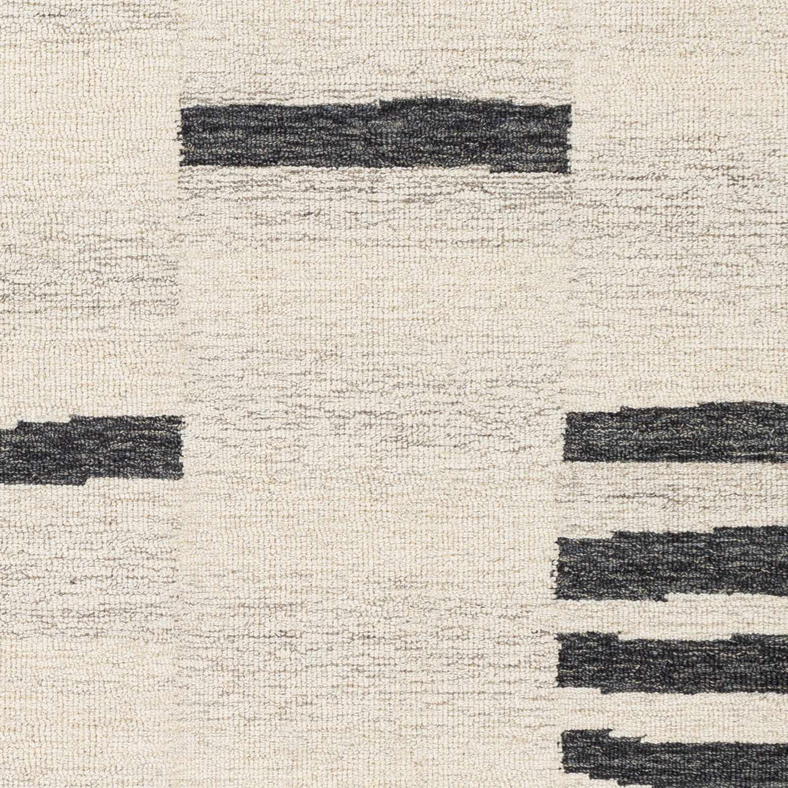 Irregular Beige Hand Tufted Wool Area Rug