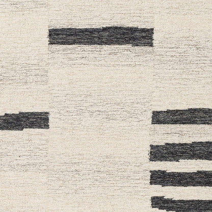 Irregular Beige Hand Tufted Wool Area Rug