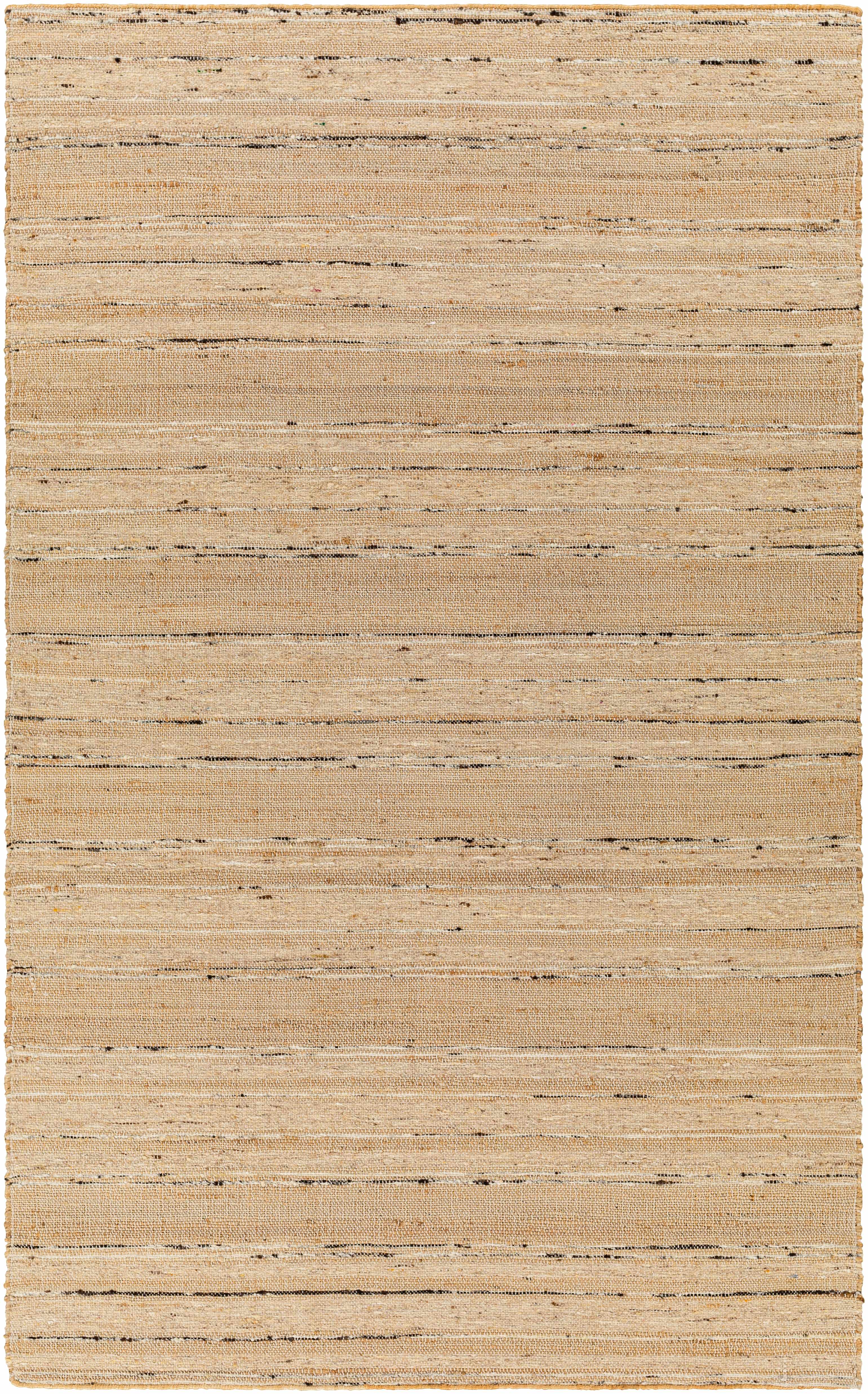 Elegant Light Beige Hand Woven Jute Area Rug