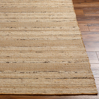 Elegant Light Beige Hand Woven Jute Area Rug