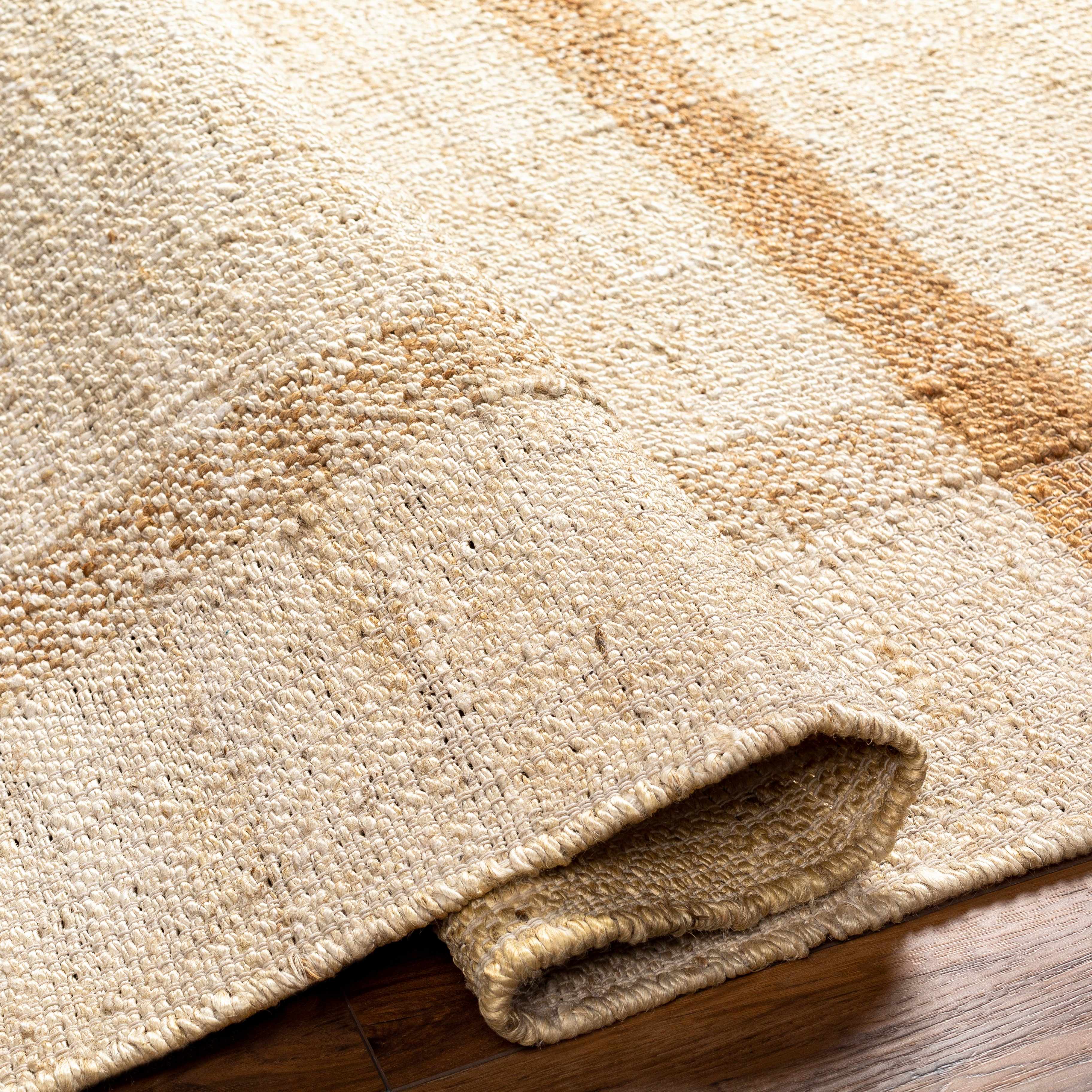 Camel Hand Woven Jute Area Rug