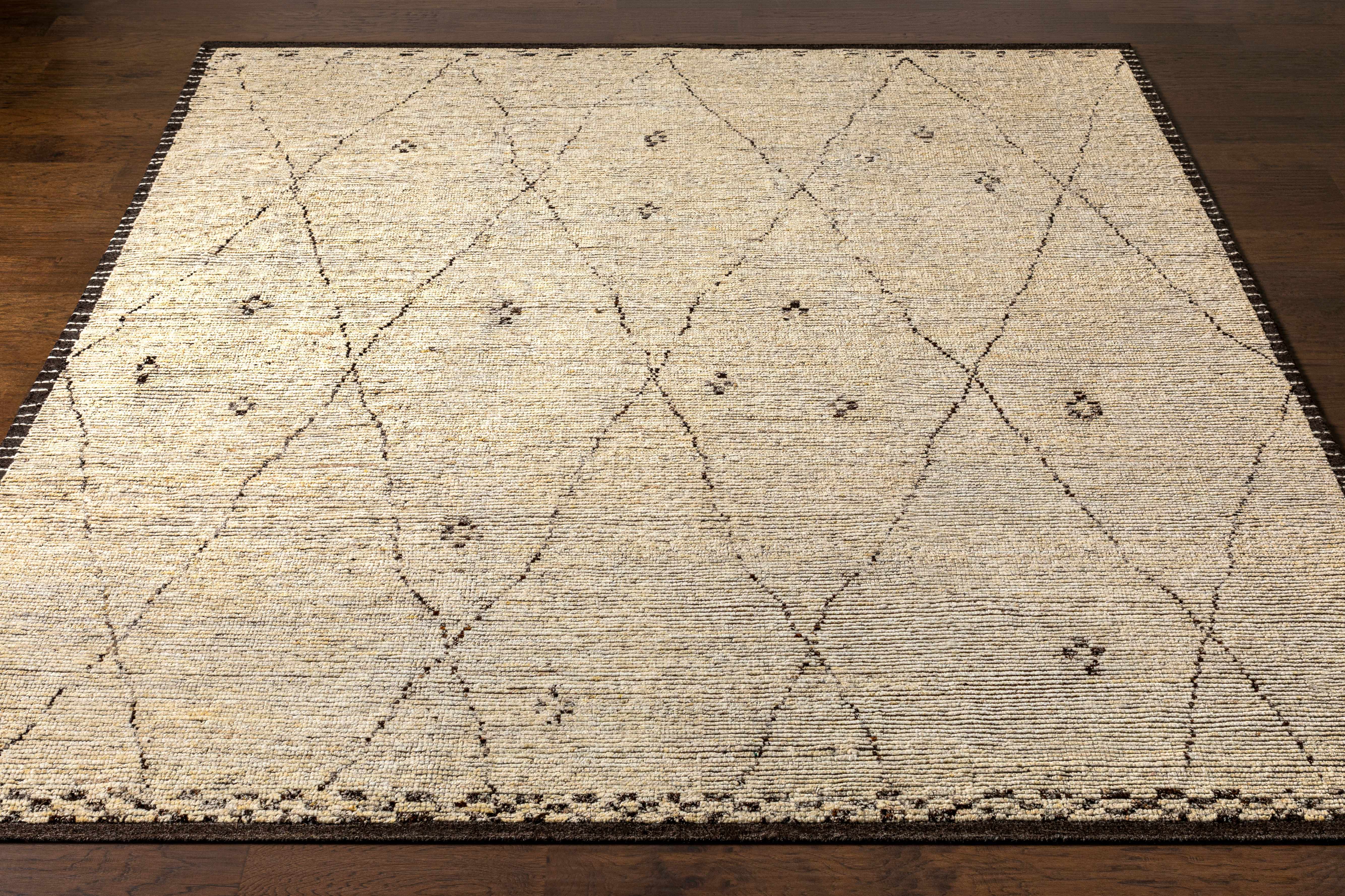 Cozy Inspired Wheat Wool Hand Knotted Area Rug