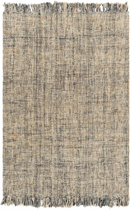 Natural Light Beige Hand Woven Jute&Wool Area Rug