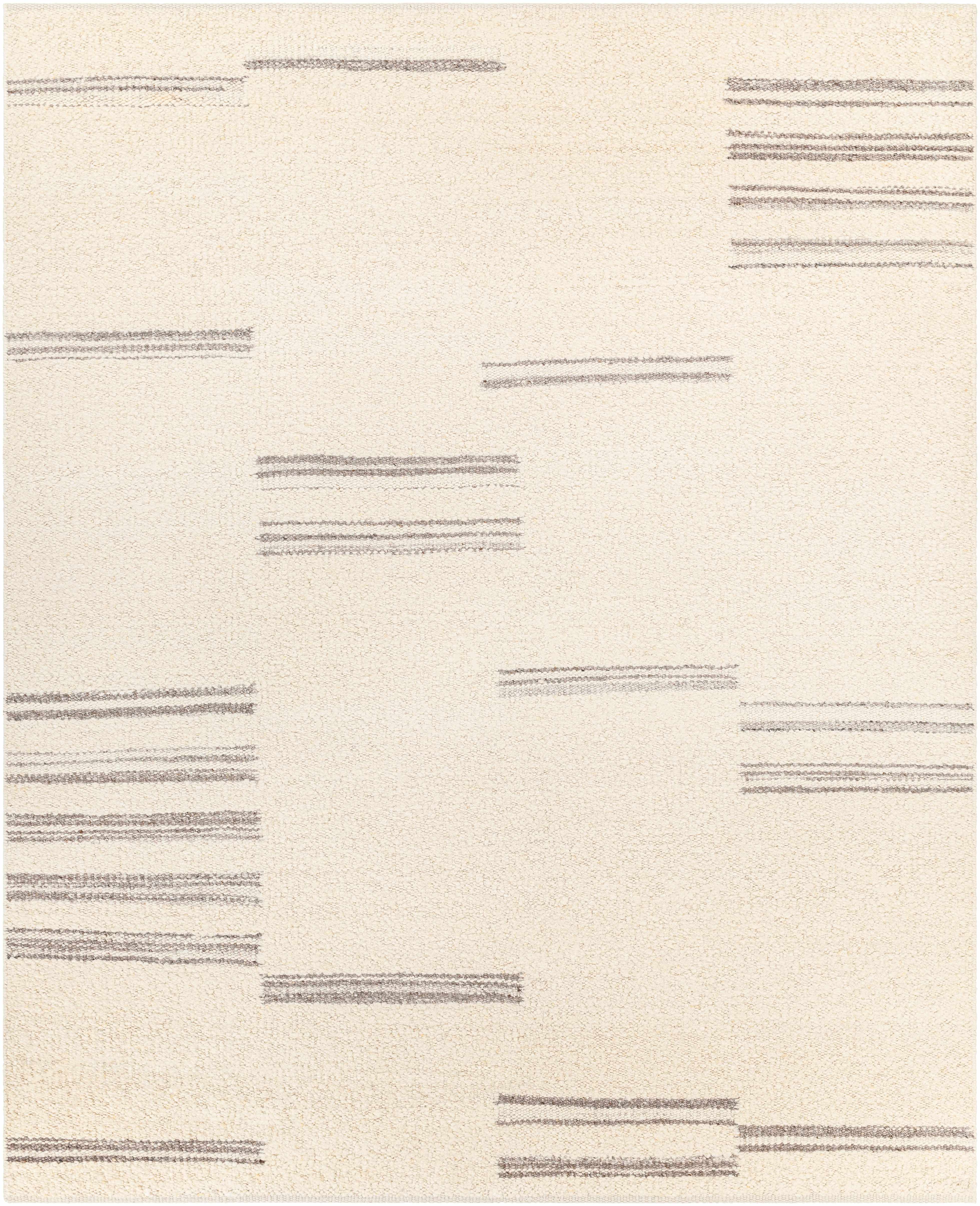 Dreamy Elegant Light Beige Wool Hand Woven Area Rug