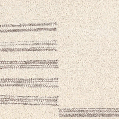 Dreamy Elegant Light Beige Wool Hand Woven Area Rug