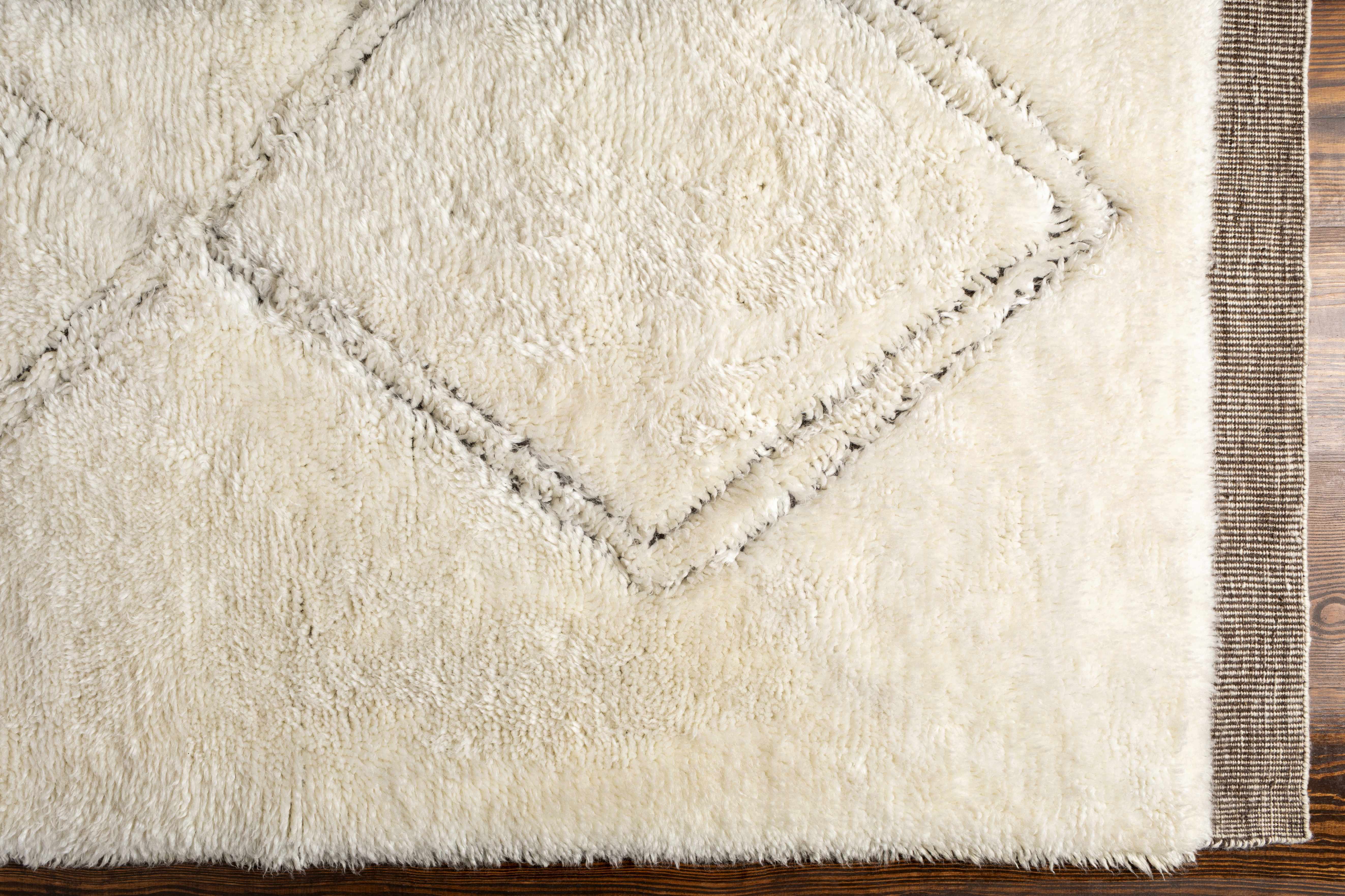 Cozy Oatmeal Hand Knotted Wool Area Rug