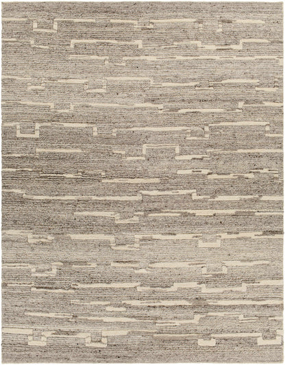 Modern Boho Gray Hand Woven Wool Area Rug