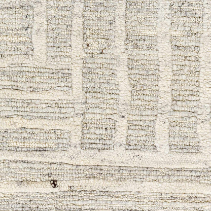 Minimal Irregular Oatmeal Hand Woven Wool Area Rug